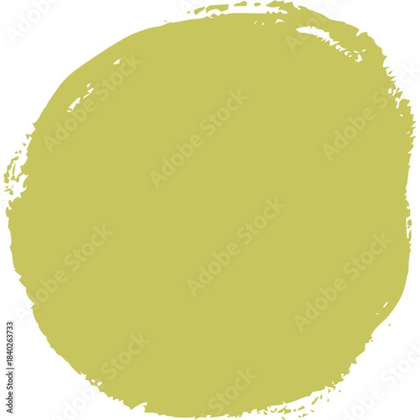 Obraz Textured dry brush circle, grungy round background shape.