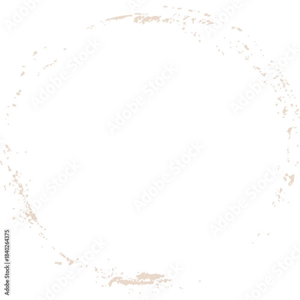 Obraz Textured dry brush circle, grungy round background shape.