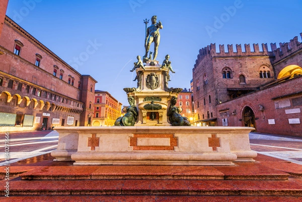 Obraz Bologna, Italy at the The Fountain of Neptune