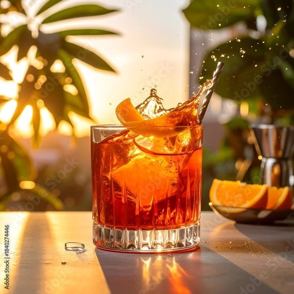 Obraz Sunset Negroni Splash