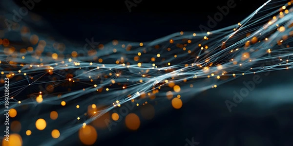 Obraz Digital Pulse: Mapping the Neural Web, ai generated.