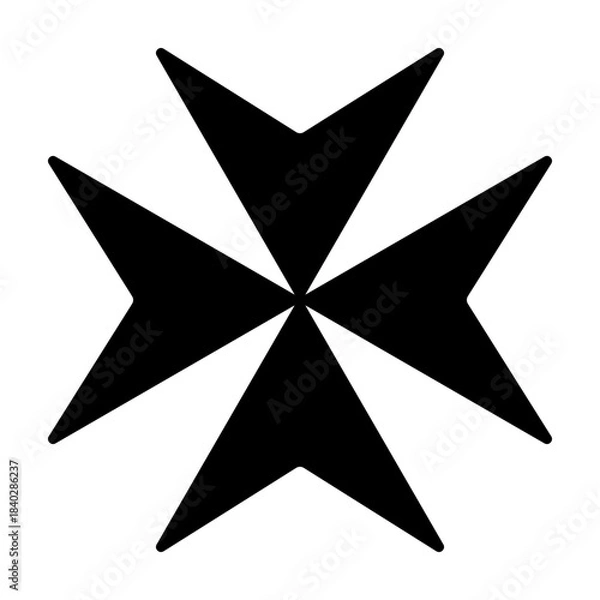 Obraz Maltese Cross Icon Symbol Eight Point Order