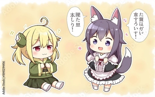 Fototapeta 午年、年賀素材、墨・筆タッチ_横から見た馬のベクターイラスト. High quality