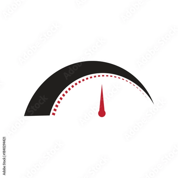 Fototapeta speedometer  logo icon  simple flat