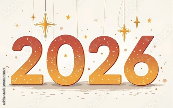 Fototapeta 年賀状素材　年賀2026　馬　午　午年　うま　墨絵　筆文字　水墨画　文字　和風　デザイン　イラスト. High quality