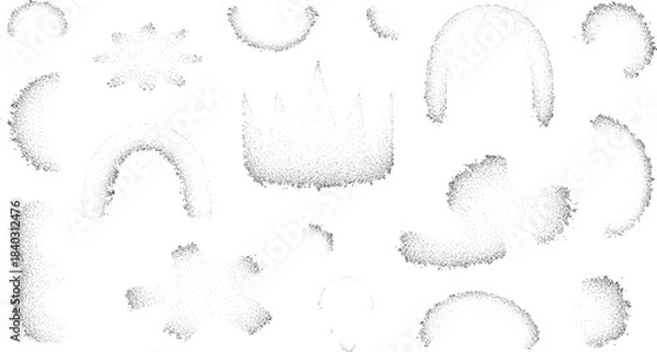 Fototapeta Cartoon Face Expression Outline Set Happy Sad Funny