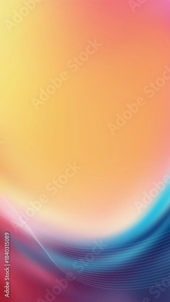 Obraz Colorful Sunset Wave Abstract Background