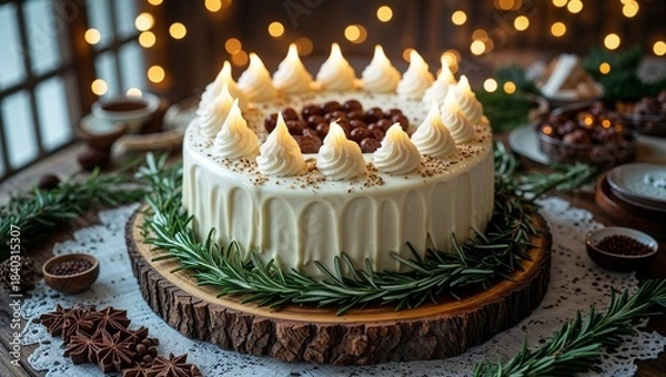 Fototapeta cake with candle