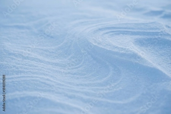 Obraz Wind-patterned snow texture in gentle blue tones