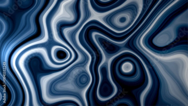Obraz Abstract blue fluid fractal background