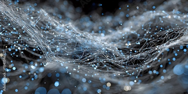 Obraz Digital Pulse: Mapping the Neural Web, ai generated.