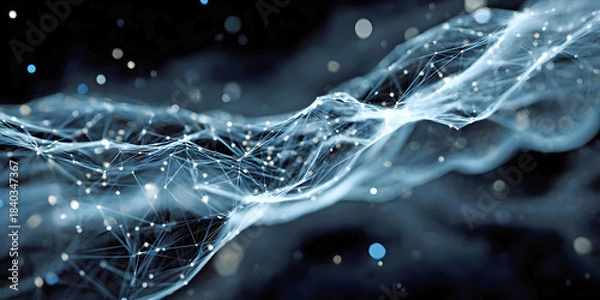 Obraz Digital Pulse: Mapping the Neural Web, ai generated.