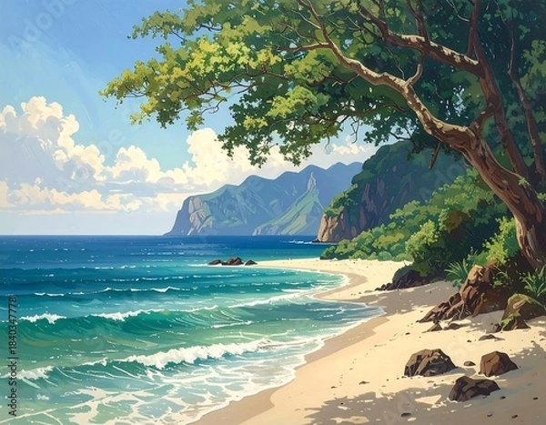 Obraz Tropical beach scene