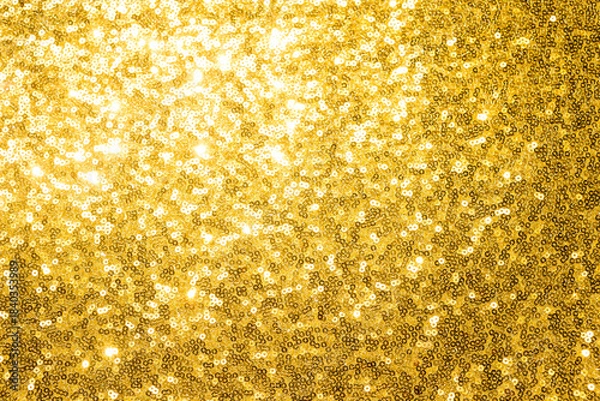 Obraz Abstract blurred shiny gold fabric texture background, blank gold fabric pattern background