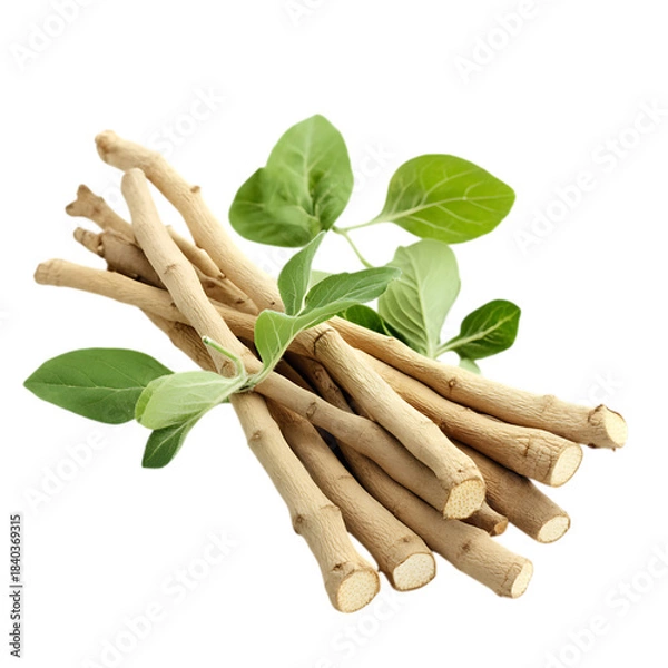 Fototapeta Ashwagandha isolated on white and transparent background