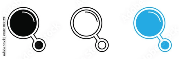 Obraz Explore diverse search icons offering solid outline and vibrant color options for modern user interface design projects