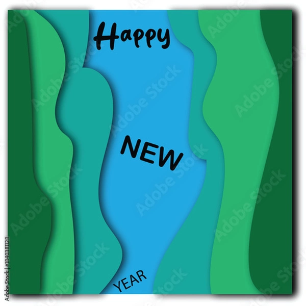 Fototapeta Abstract vector illustration background template with flower pattern and light curve design