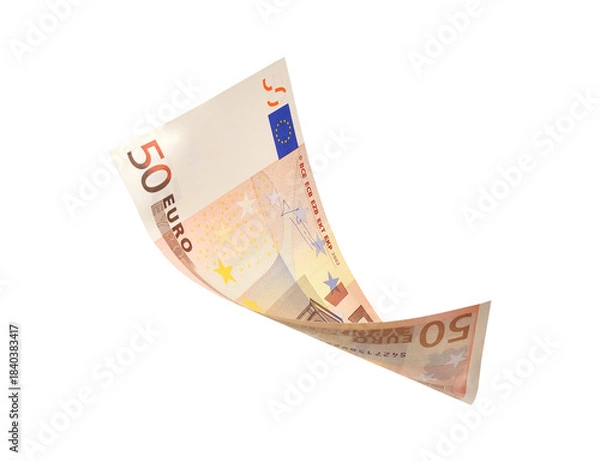 Obraz Flying 50 euro banknotes