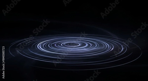 Obraz Expanding Light Rings in Space