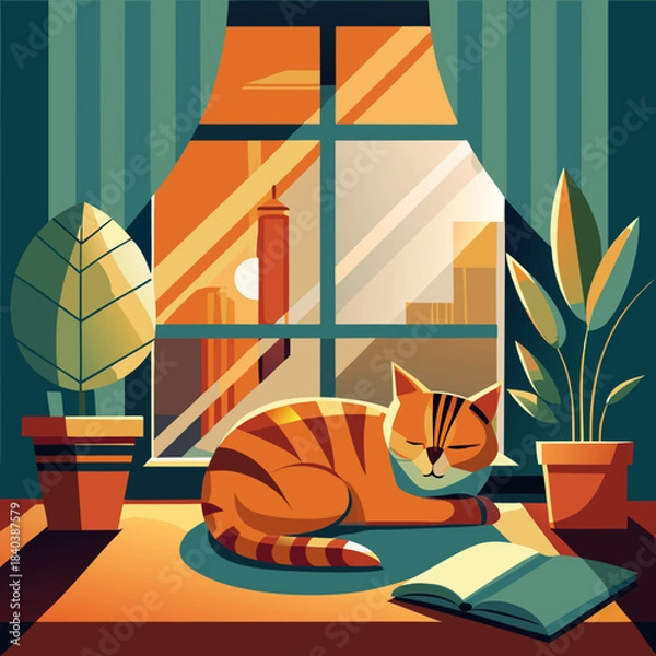 Obraz cat on the window