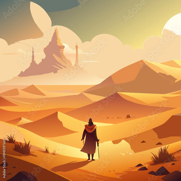 Obraz sunset in the desert