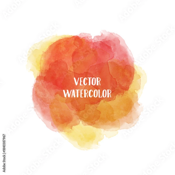 Obraz Vibrant Watercolor Splatter Effect with Orange and Yellow Hues, Ideal for Artistic Backgrounds and Designs