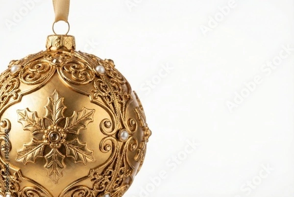 Obraz Gold ornament partially cropped for clean copy-space layout