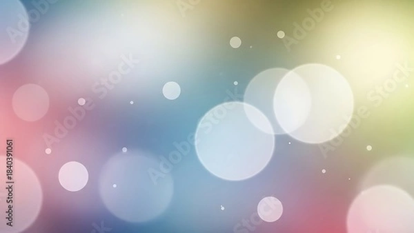 Obraz Soft Bokeh Background with Colorful Blurred Lights Pastel Gradient Texture.