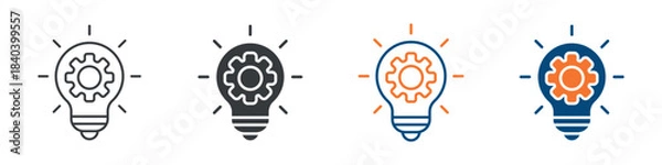 Fototapeta Innovation Icon Set Multiple Style Collection 