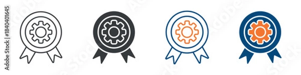 Fototapeta Achievement Icon Set Multiple Style Collection 