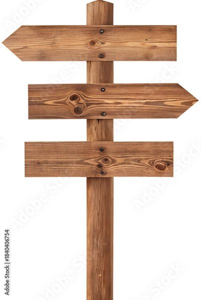 Obraz Wooden direction signs on a post