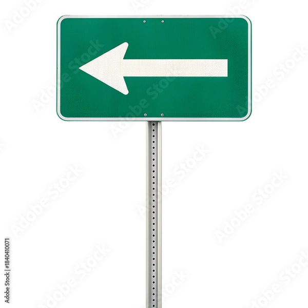 Obraz Blank green arrow sign isolated.