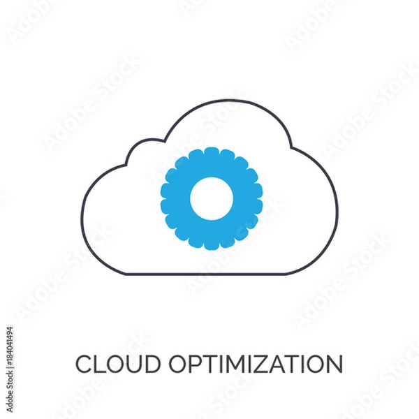 Fototapeta cloud optimization icon