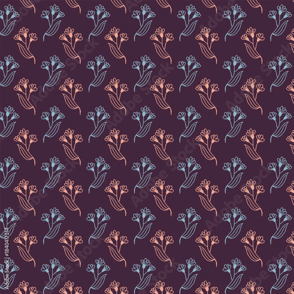 Obraz Fabric floral abstract seamless geometric pattern