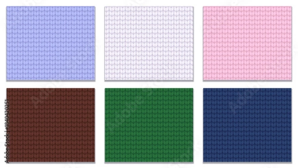 Obraz ニット柄色違いセット　編み目模様