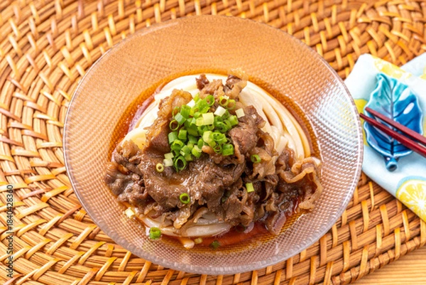 Obraz 牛しぐれ煮のぶっかけうどん
