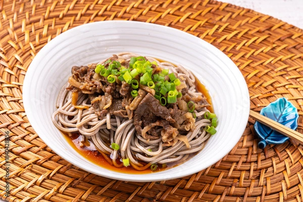 Obraz 牛しぐれ煮のぶっかけそば