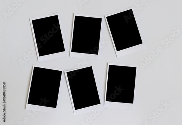 Fototapeta blank photo frames white background 