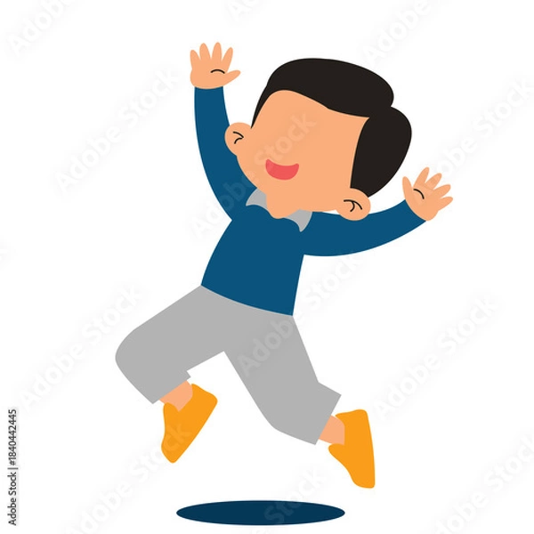 Obraz boy jumping in the air