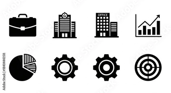 Fototapeta building icons set
