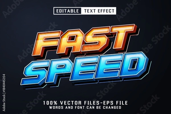 Obraz Fast Speed 3d Text - Editable Text Effect