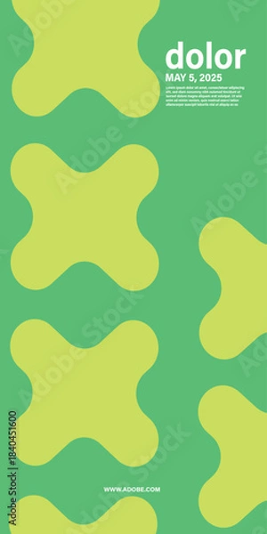 Fototapeta A vibrant of abstract poster designs featuring bold colors and organic shapes. Each poster showcases a unique combination of hues and patterns, perfect for modern graphic design