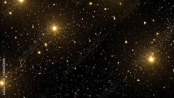 Fototapeta An abstract dark background featuring a mosaic of blurred lights resembling a distant cityscape at nighttime creating a modern texture