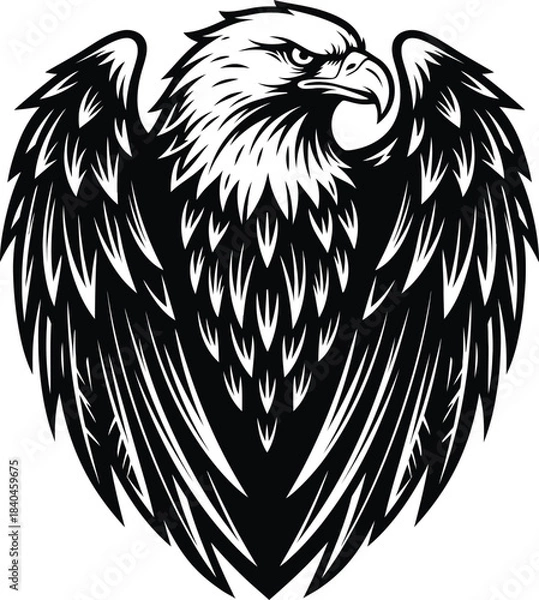 Fototapeta Eagle Wings Emblem Vector Illustration