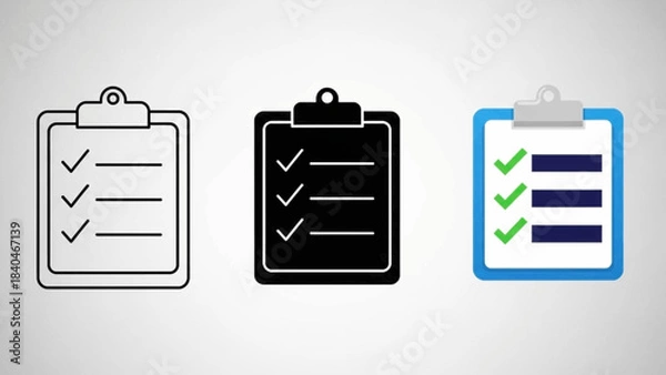 Obraz vector illustration of a set of clipboard