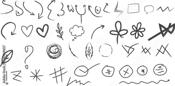 Obraz hand drawn vector illustration White background