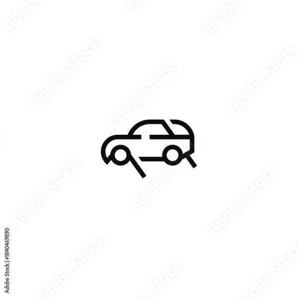 Fototapeta Eagle Car Head isolated logo.