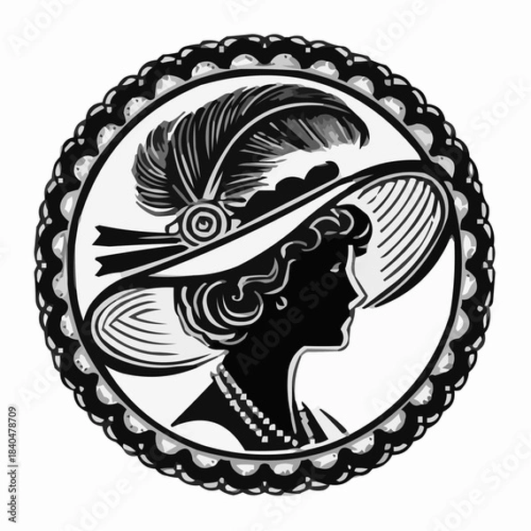 Fototapeta black and white illustration of a man in a helmet