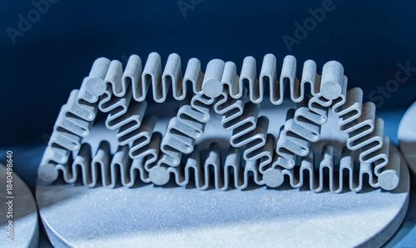 Obraz 3d printed metal cube showing internal structure