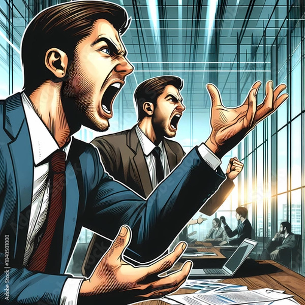 Obraz office workers disagreement